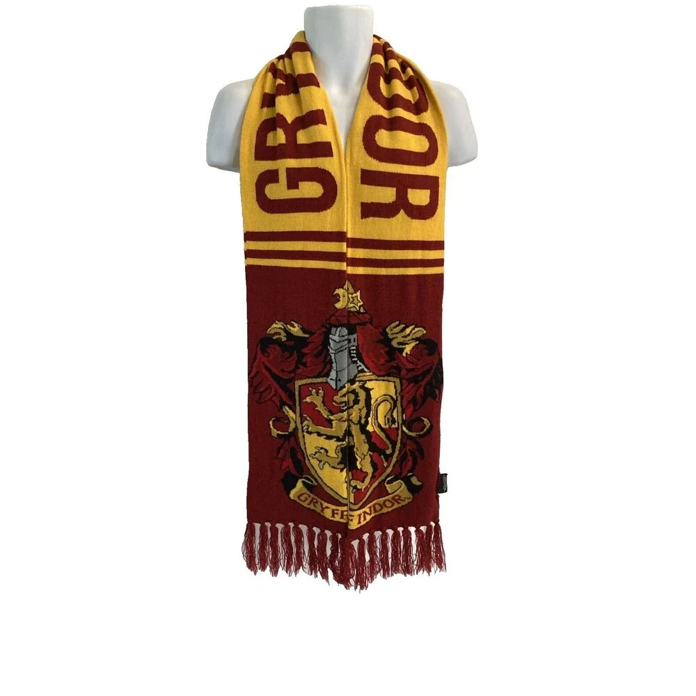 Harry Potter Official Gryffindor Crest Scarf w Fringe One Size Fits Most 73